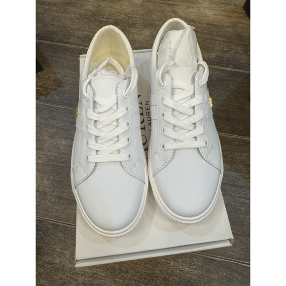 Lauren Ralph Lauren Janson II Sneakers Women's Optic White Comfort Shoes TZP927 - Picture 5 of 11